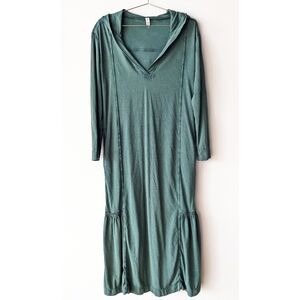 Anthropologie Daily Practice Moss Green Hoodie Maxi Dress